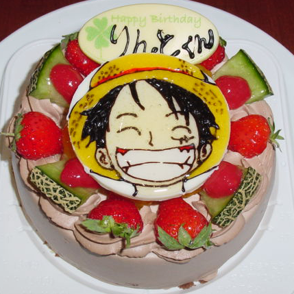 冨永松栄堂パティスリー　特注イラストデコ　チョコクリーム